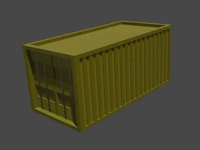 Containers shipping container Free low-poly 3D model purchase