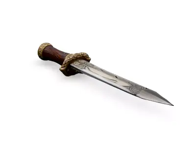 Ornate Fantasy Dagger 3D Model Low-poly 3D model