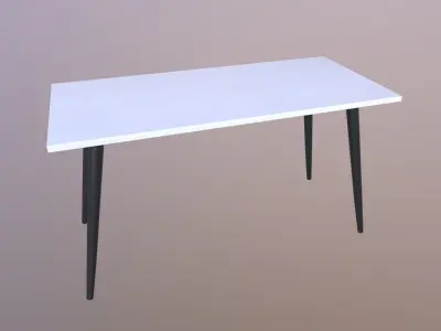 Wooden Table 3D model 8