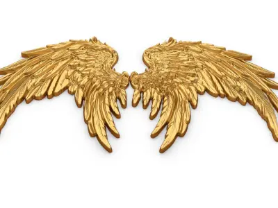 Wings Printable carved decor 10 3D model