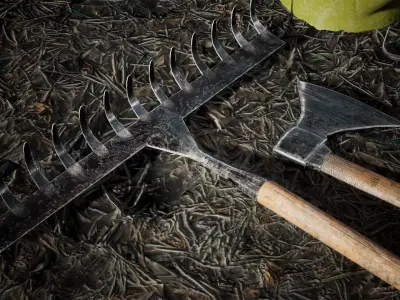 Gardening Tools  13 Assets Low-poly 3D model