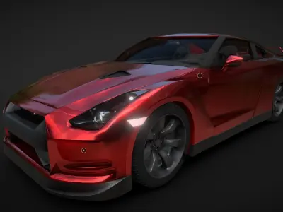 Nissan GT-R 2008 Free low-poly 3D model purchase