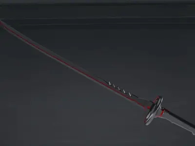 scifi Katana Low-poly 3D model