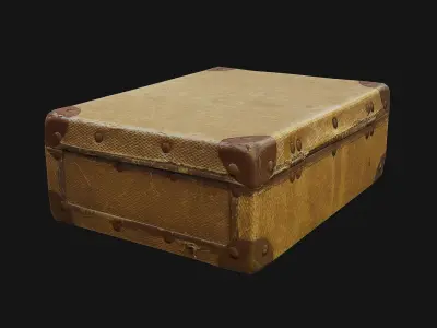 Vintage Suitcase Free low-poly 3D model