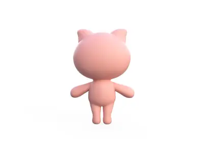 Little animal cute - Pig cute - Character011 Low-poly 3D model
