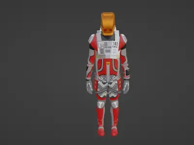 Robot Soldier - Assault Soldier Low-poly 3D model 13