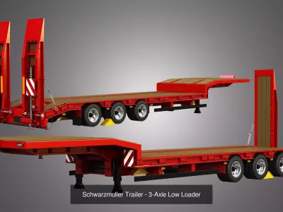 Big Collection of 3d Trailers for Trucks 3D Model Pack