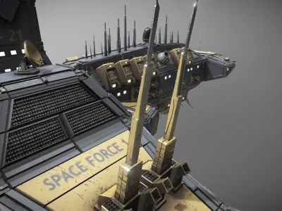 Space Force 1 Cruiser Low-poly 3D model