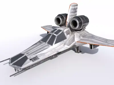 Old Spaceship Low-poly 3D model purchase