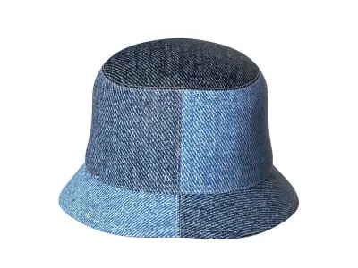 Denim Bucket Hat 3D model