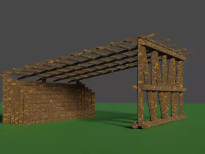Viking HUT LowPoly withUV Free low-poly 3D model