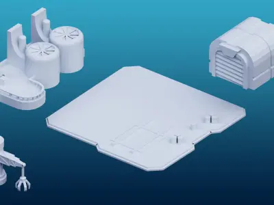 Construction yard Red Alert 2 Free 3D print model