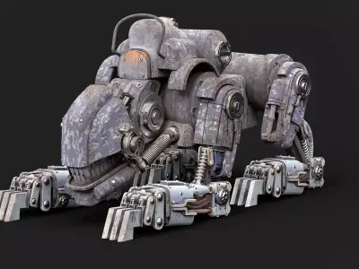 Sci-Fi Quadruped Robot 3D model