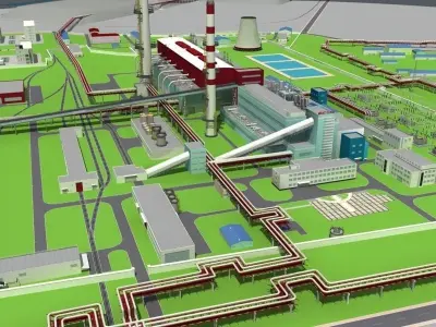 Coal Power Plant 3D model