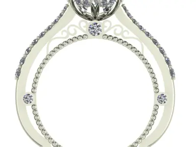 Women Diamond Ring  3D print model purchase