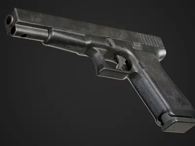 G17L Pistol - Game Ready Low-poly 3D model