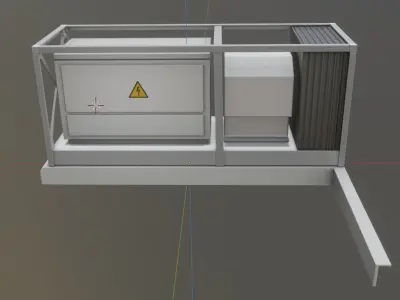 Power Storage Container Control Module 2 Low-poly 3D model