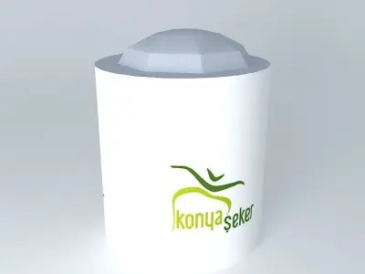 Crystal Sugar Silo Free 3D model