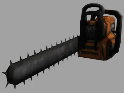 Chainsaw Low Poly Low-poly 3D model