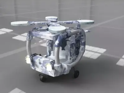 Light Chopper Cartoon 3D model