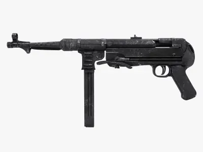 MP40 Submachine gun Low-poly 3D model get
