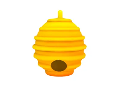Low-Poly Bee Hive 3D Model Low-poly 3D model