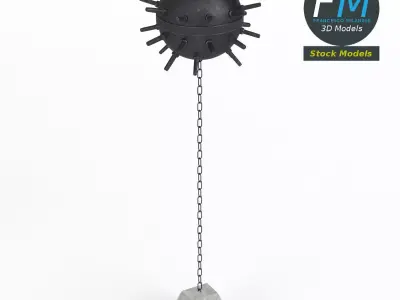 Naval mine 3D model purchase