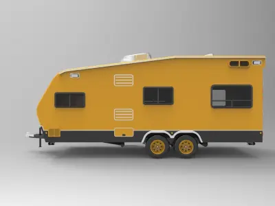Large Camper Van 1 Low-poly 3D model