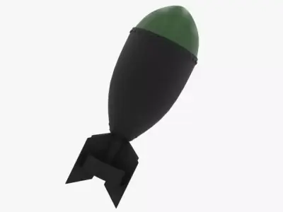 Missile Bomb Cartoon Weapon 3D model
