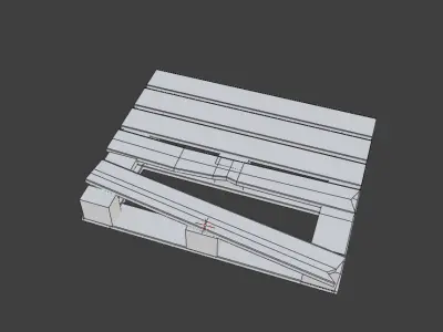 Pallets wooden pallet Low-poly 3D model