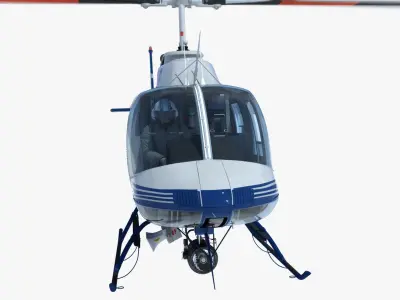 Bell Jetranger 206 Los Angeles Police Helicopter 3D model