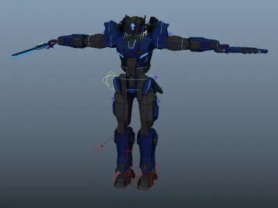 Robot Type A Free low-poly 3D model