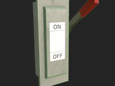 Electrical switch Low-poly 3D model