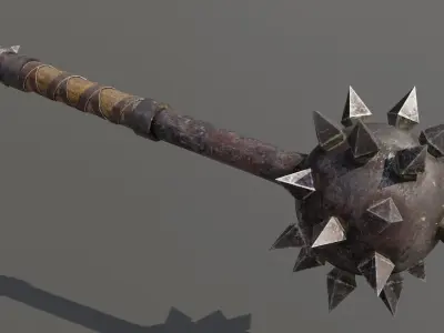 Orc Morning Star Low-poly 3D model