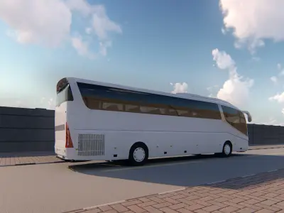 Bus irizar i6 medium poly 2011 Free low-poly 3D model