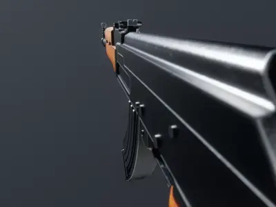 AK-47 Game Ready 3D Model Low-poly 3D model