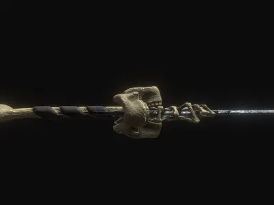Skeleton Longsword Low-poly 3D model