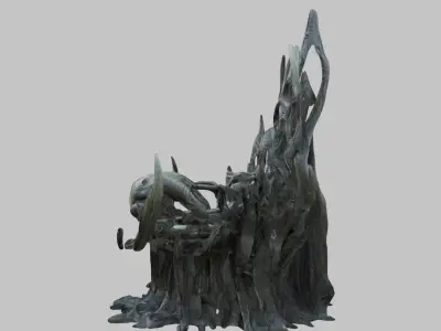 Fantasy HR Giger Insipred ALien Throne Chair  Low-poly 3D model