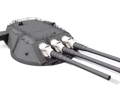 main caliber guns 3D print model