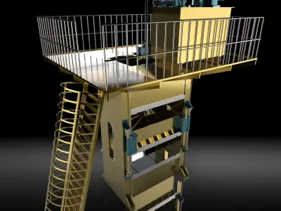 Hydraulic Press 3D model buy