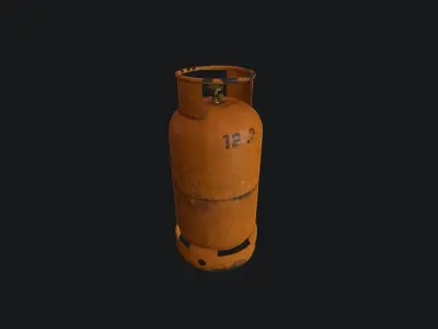 Gas Bottle pbr Low-poly 3D model