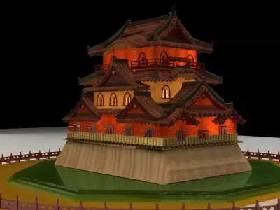 Chinese ancient  house   3D model purchase