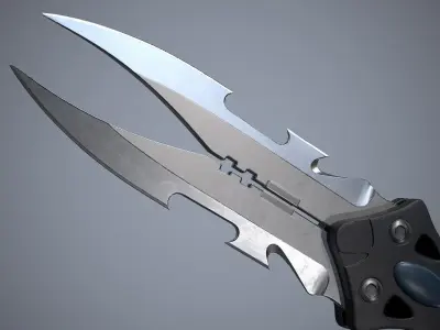 Knife High Tech 6 Low-poly 3D model