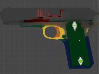 Nintendo Coin Jumppad Glock PeaceKeeper Free low-poly 3D model