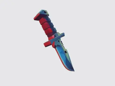 Lowpoly Knife Low-poly 3D model