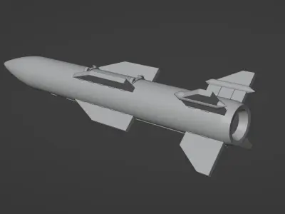VYMPEL R-37M HYPERSONIC MISSILE aka AA-13 ARROW 3D print model