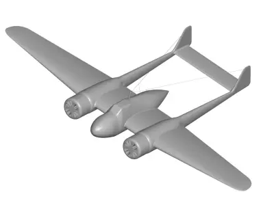 Fokker G1 3D model purchase