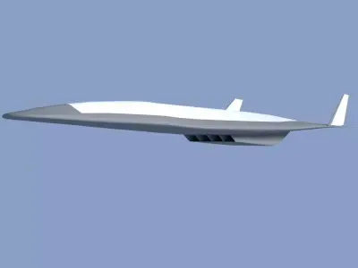 Douglas Mach 5 HSCT airliner concept Free 3D print model