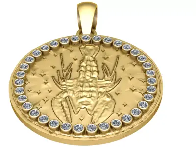 SCORPIO INSECT PENDANT 3D PRITNABLE MODEL 3D print model