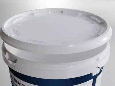 Plastic Paint Bucket PBR 3D Model 2K Textures 3D model